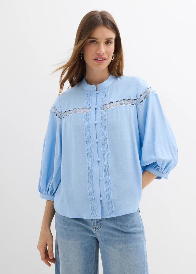 Blouse, Couleur: bleu clair