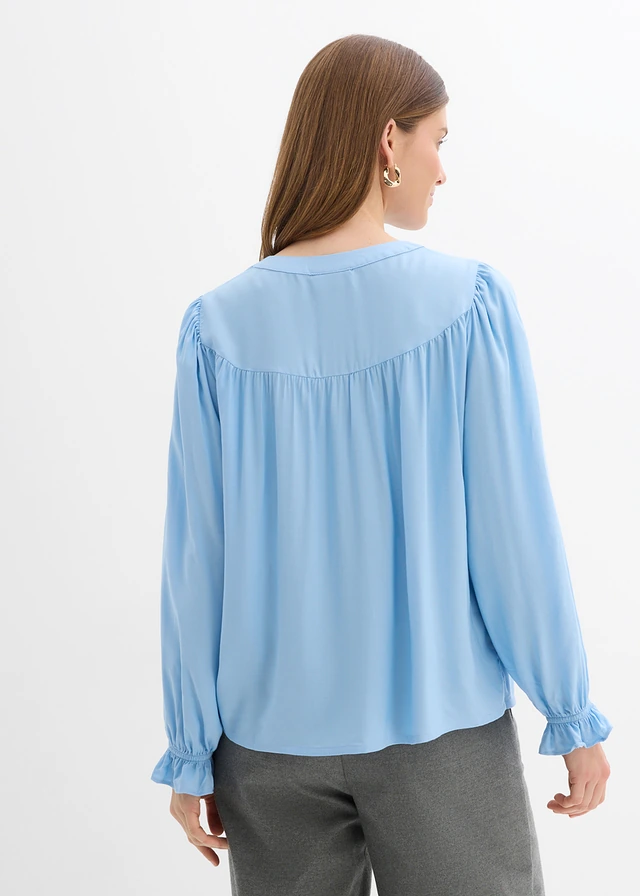 Prairieblouse van soepele viscose • lichtblauw • product-page.page-title-suffix