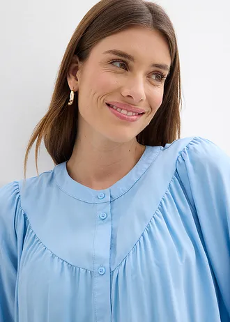 Prairieblouse van soepele viscose • lichtblauw • bonprix online shop