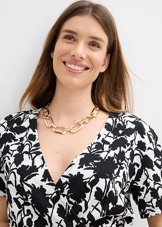 T-shirt imprimé • blanc-noir floral • Boutique bonprix