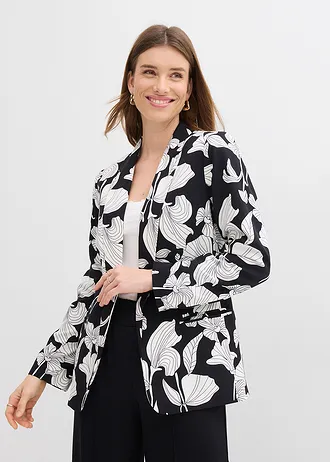 Blazer, Kleur: zwart gebloemd