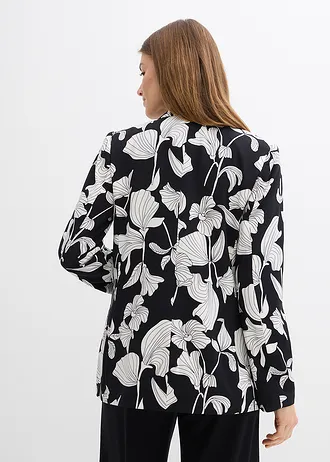 Blazer, Kleur: zwart gebloemd