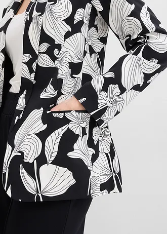 Sacou • negru floral • magazin bonprix