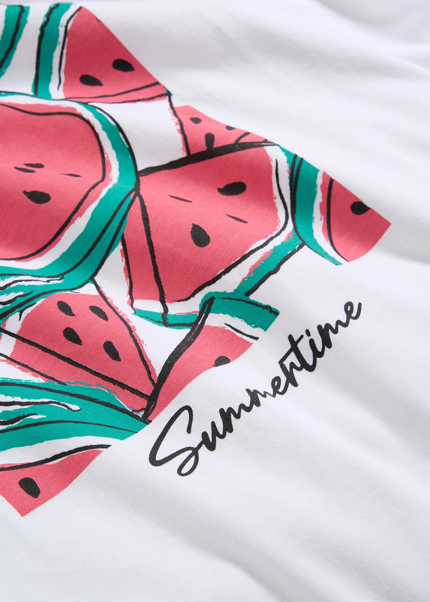 Bluză oversize din bumbac organic 100% • alb cu imprimeu • magazin bonprix