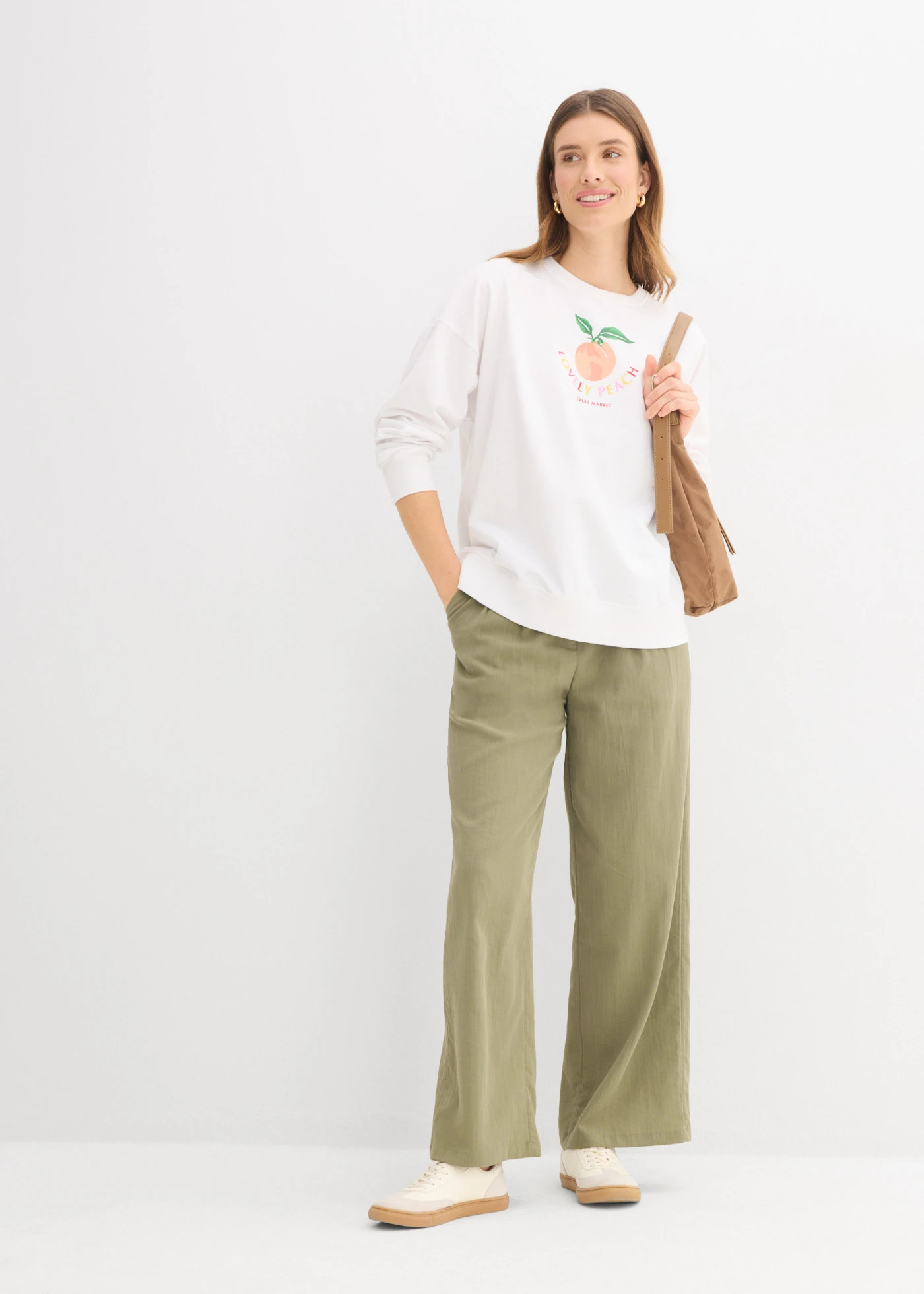 Bluza oversize • biały • sklep bonprix