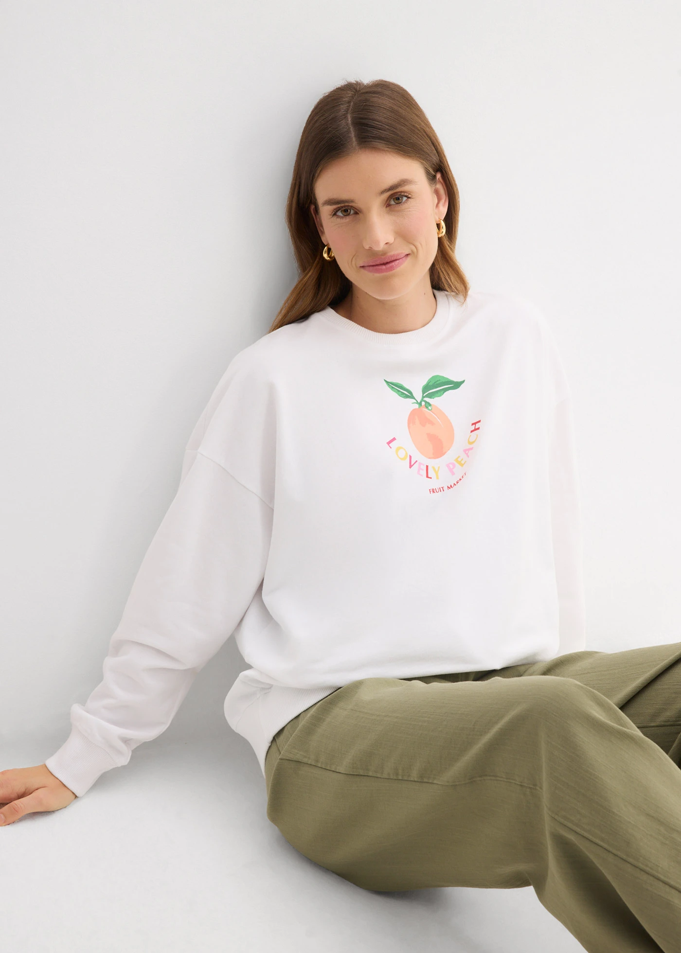 Oversized sweater • wit • bonprix online shop