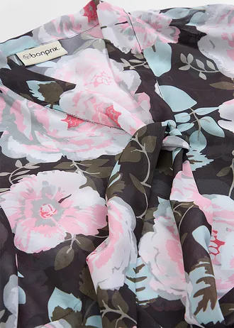 Blouse à lavallière • noir floral • Boutique bonprix