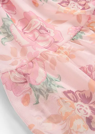 Maxirok van zachte mesh • lichtroze gebloemd • bonprix online shop