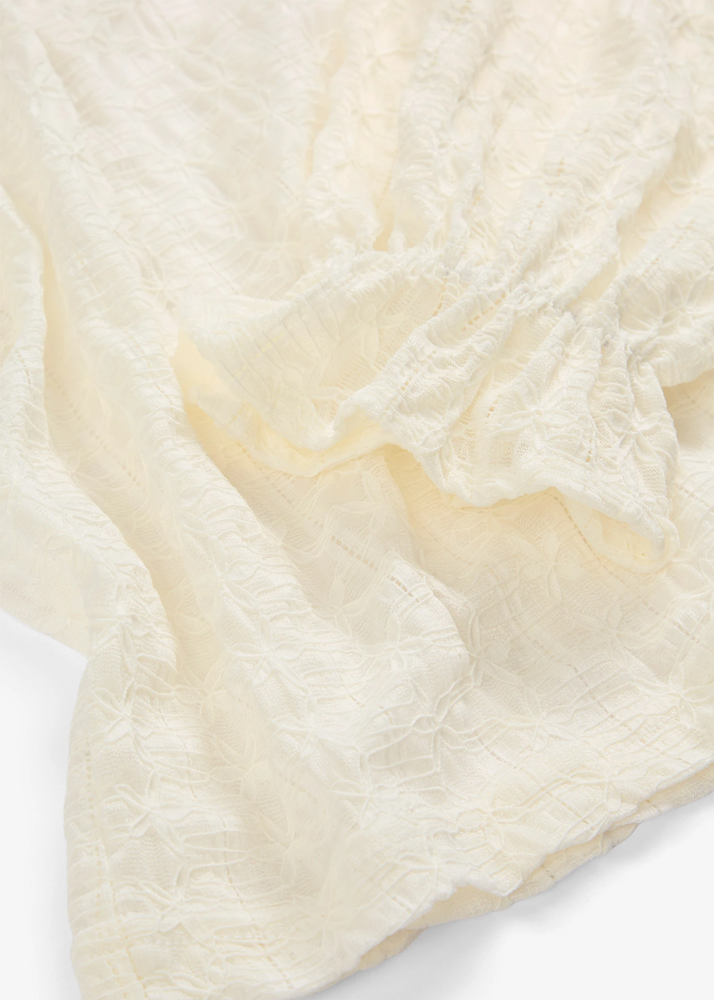 Bluzka koronkowa z balonowymi rękawami • biel wełny • sklep bonprix