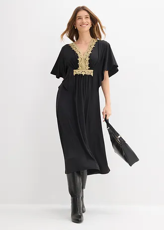 Rochie midi cu dantelă • negru • magazin bonprix