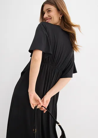 Midi jurk met kant • zwart • bonprix online shop