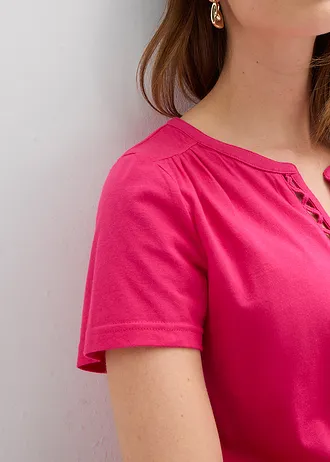 T-shirt à encolure originale • fuchsia • Boutique bonprix