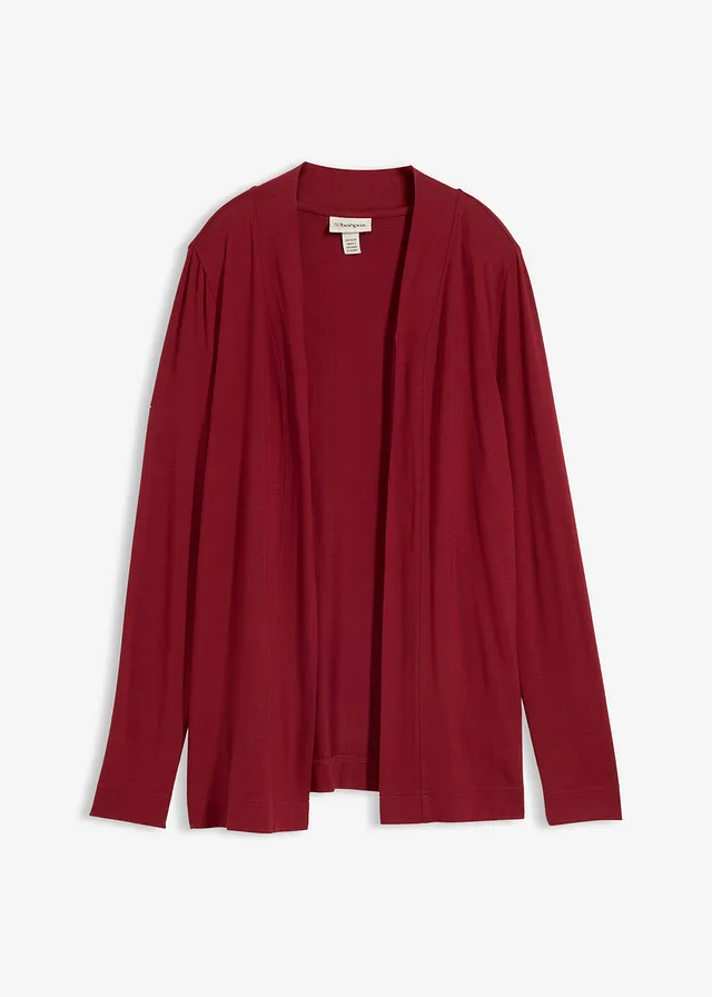 Shirtvest van zacht viscose, Kleur: robijnrood