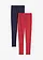 Lot de 2 leggings, Couleur: bleu foncé/rouge cerise