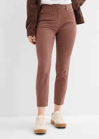 7/8 kalhoty, Slim Fit, High Waist • kaštanově hnědá • bonprix obchod