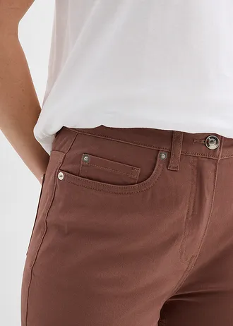 7/8 kalhoty, Slim Fit, High Waist • kaštanově hnědá • bonprix obchod