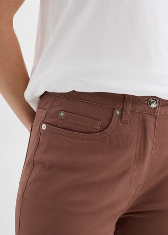 7/8-os sztreccsnadrág, High Waist • gesztenyebarna • bonprix áruház