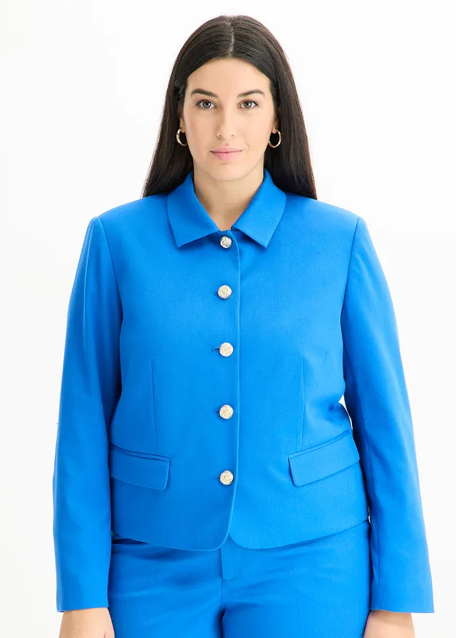 Korte blazer, Kleur: arctisch blauw