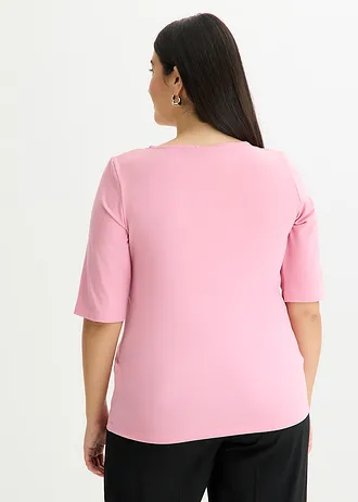 Shirt met kant, Kleur: rookorchidee