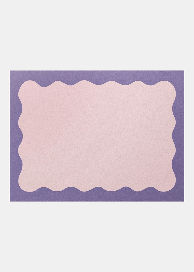 Deurmat met grafisch design, Kleur: paars-roze gedessineerd