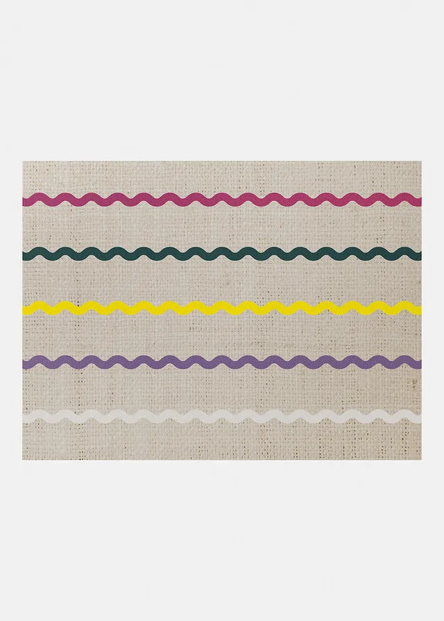 Paillasson lavable au motif graphique • écru-multicolore rayé • Boutique bonprix