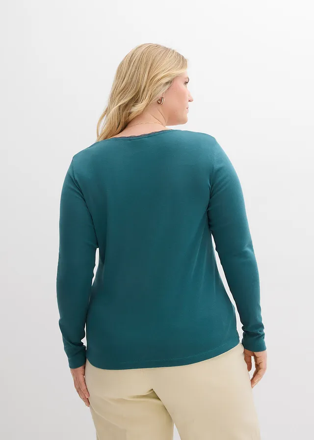 T-shirt manches longues, Couleur: vert poivre