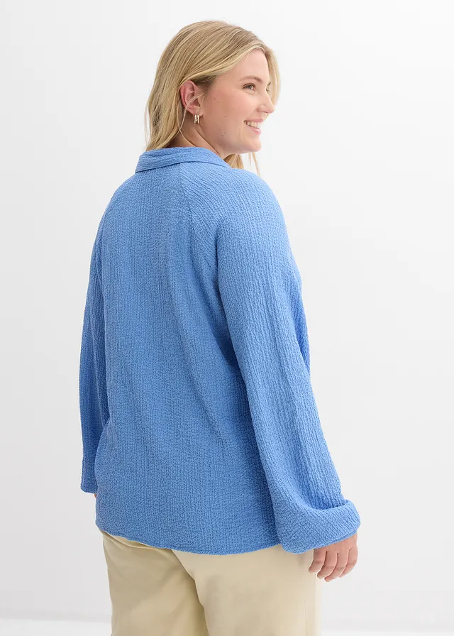 Tuniek met viscose, Kleur: middenblauw