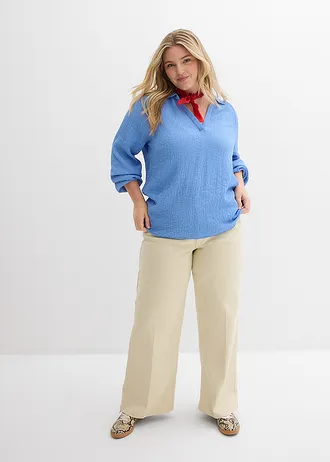 Tuniek met viscose, Kleur: middenblauw