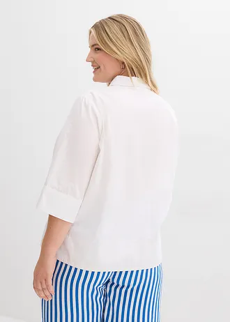Blouse van biologisch katoen, Kleur: wit