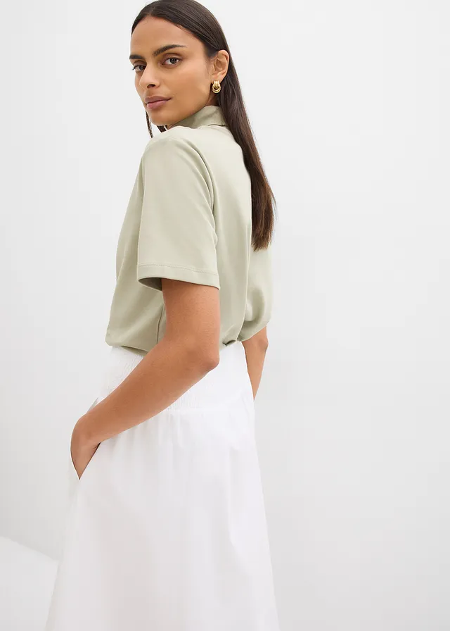 Jupe midi 100% coton • blanc • product-page.page-title-suffix