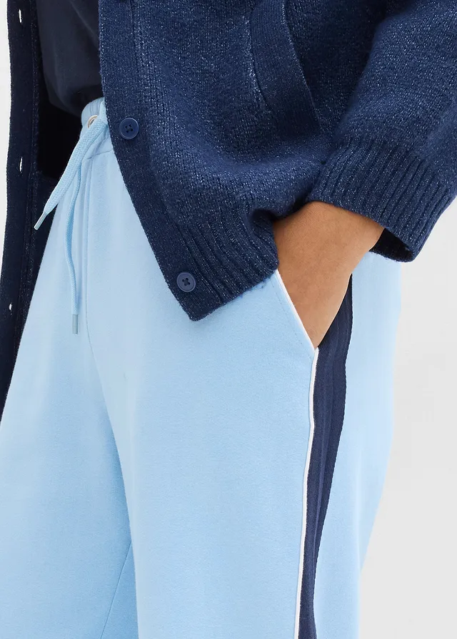Pantaloni casual din material cu bumbac • bleu/bleumarin • magazin bonprix