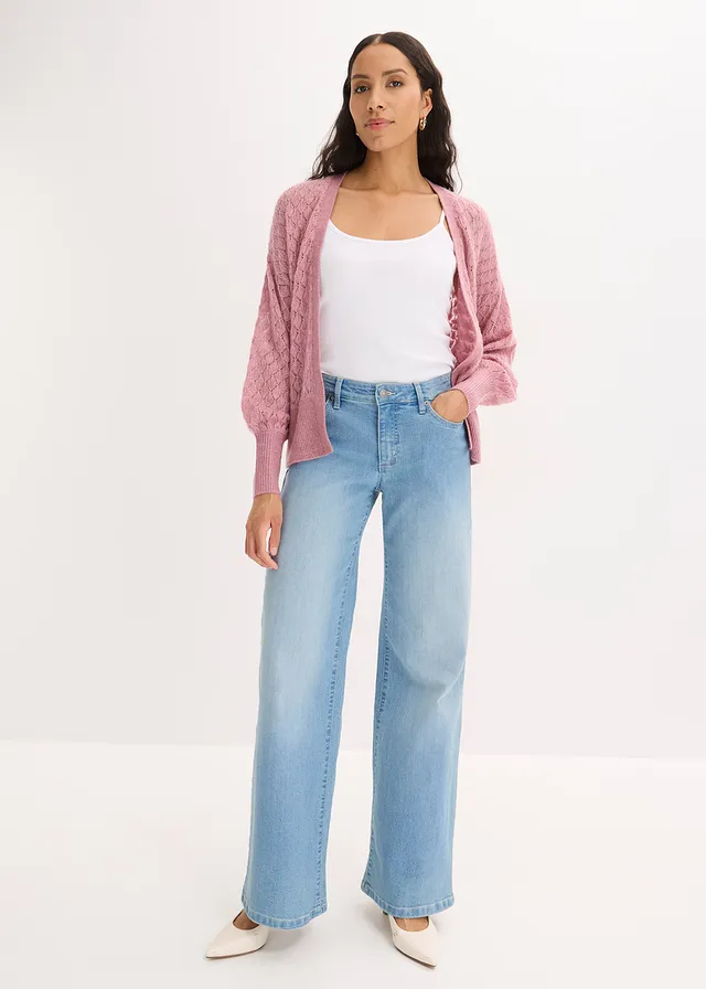 Ajour vest, Kleur: mauve