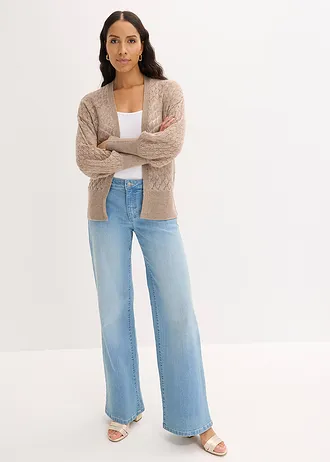 Ajour vest, Kleur: taupe