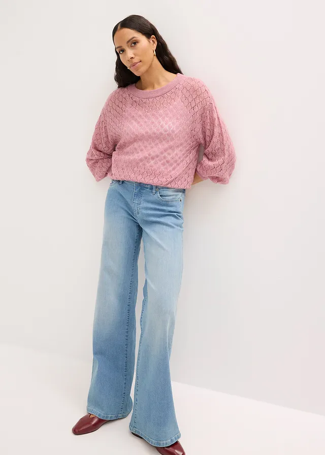 Ajour trui, Kleur: mauve