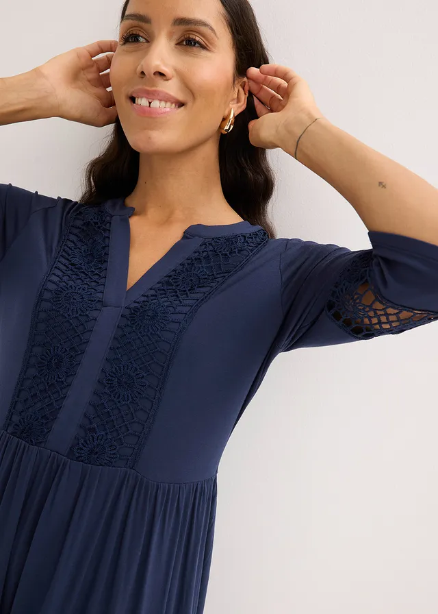 Tuniekjurk van zachte viscose • donkerblauw • product-page.page-title-suffix