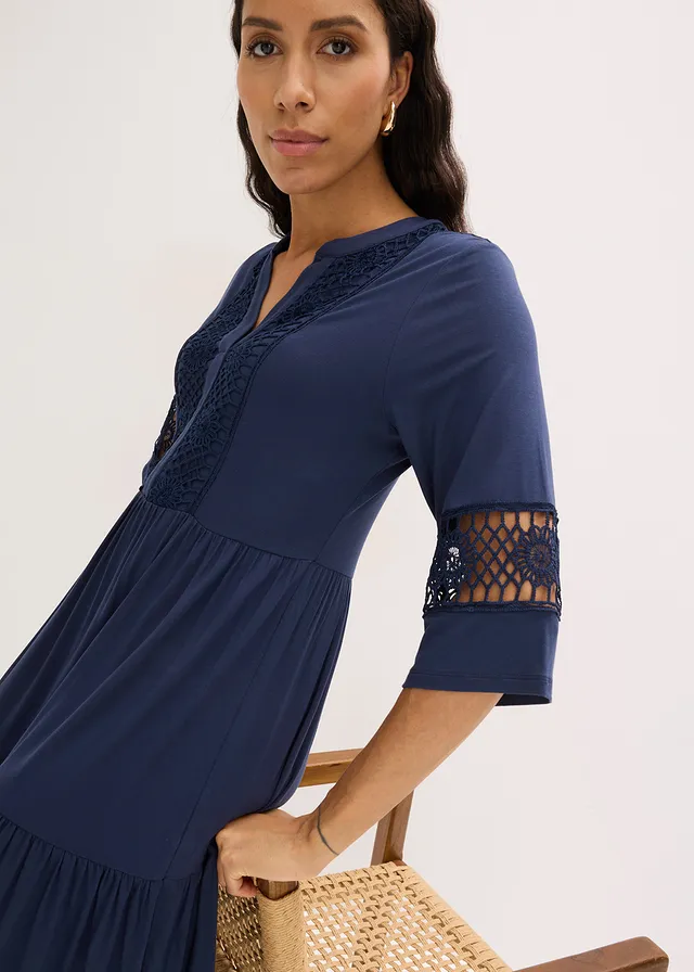 Tuniekjurk van zachte viscose • donkerblauw • product-page.page-title-suffix