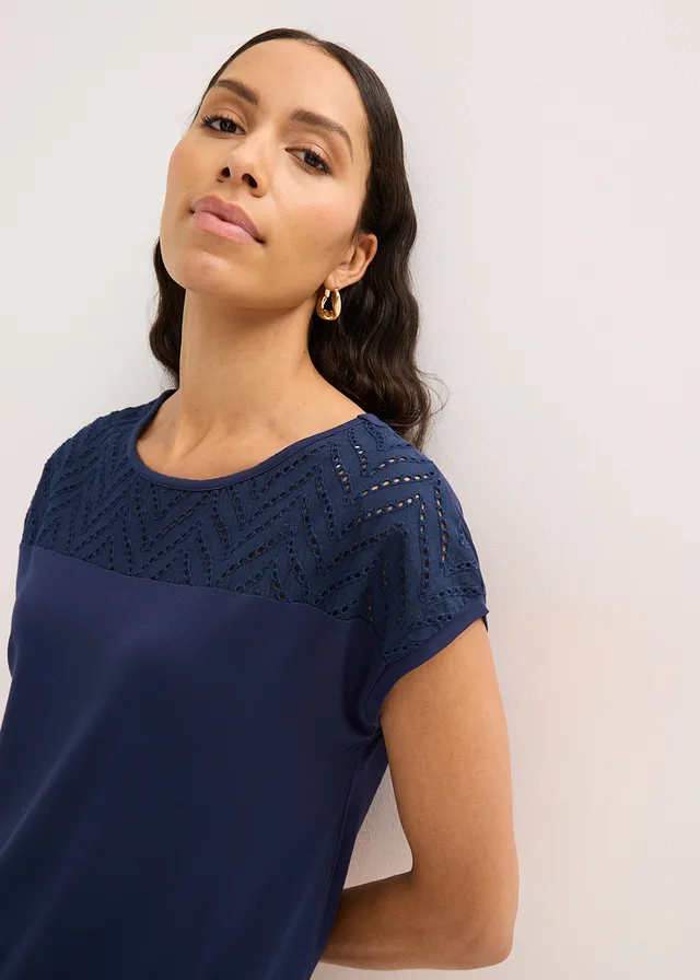 Shirt van soepele viscose • donkerblauw • product-page.page-title-suffix