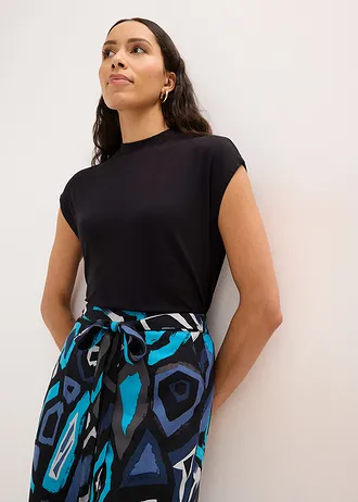 Culotte van soepele viscose • zwart-blauw grafische print • bonprix online shop