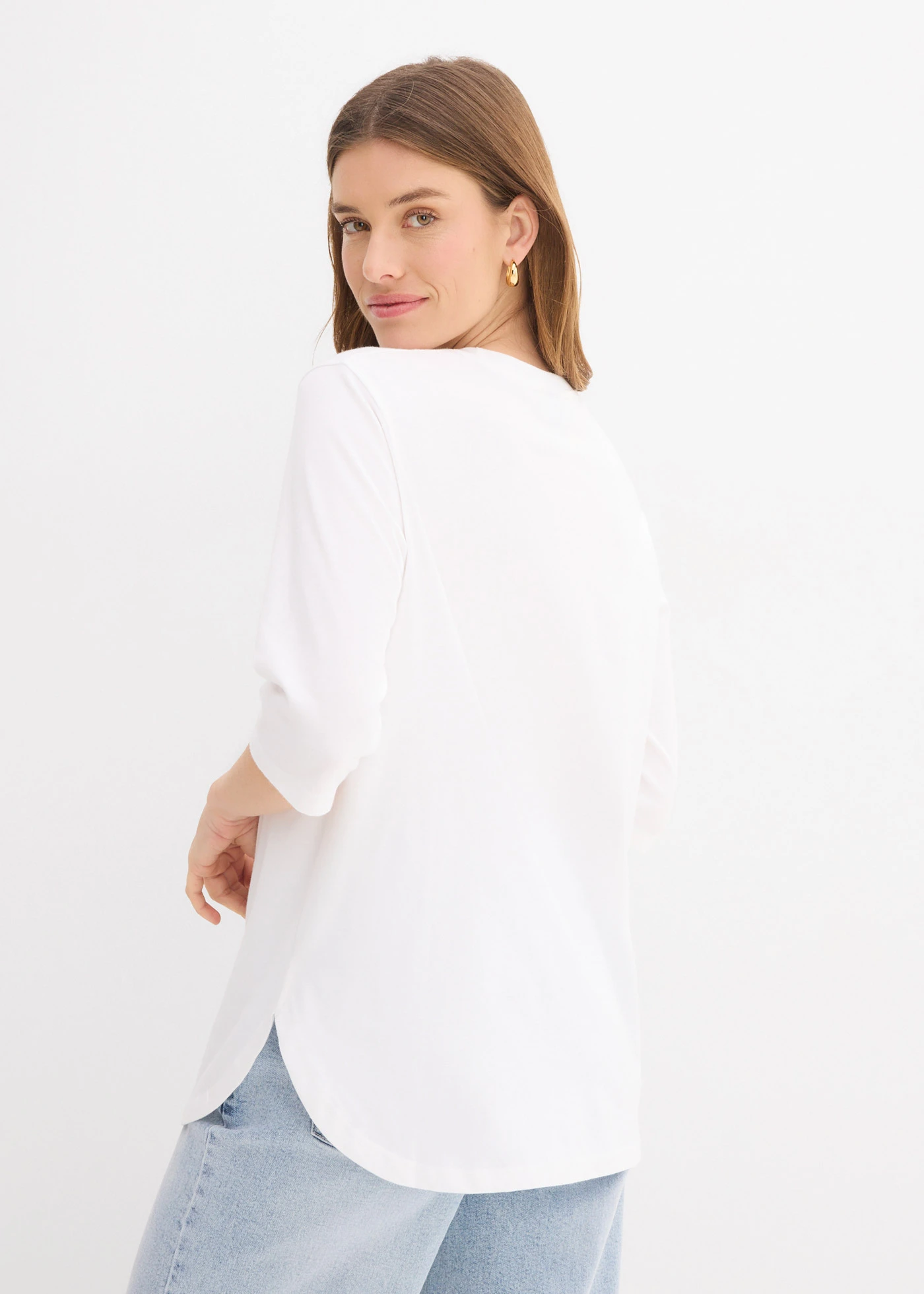 T-shirt z czystej bawełny organicznej • biały z nadrukiem • sklep bonprix