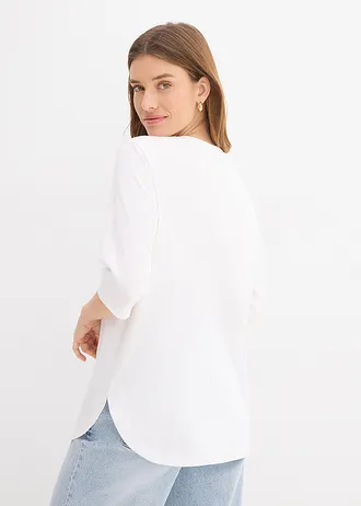 T-shirt van puur biologisch katoen • wit met print • bonprix online shop