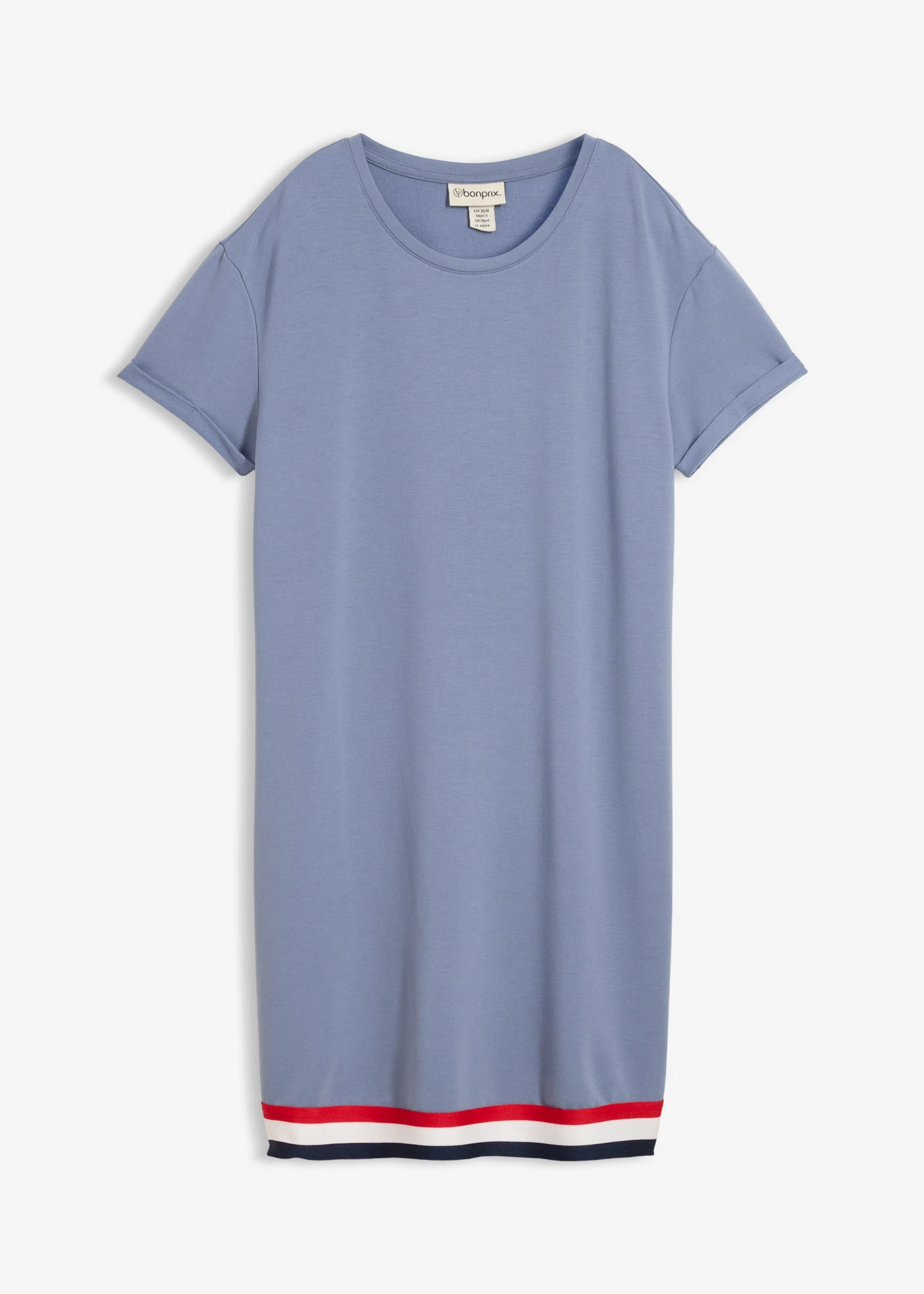 Jersey jurk in een zachte viscosemix • rookblauw • bonprix online shop