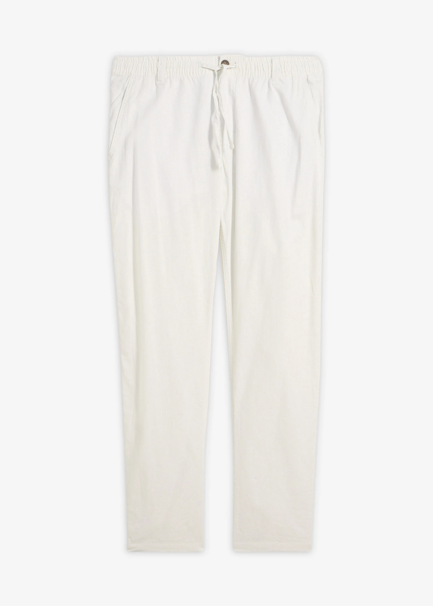 Spodnie chinosy regular fit z przewiewnej mieszanki lnu, straight • jasnoszary • sklep bonprix