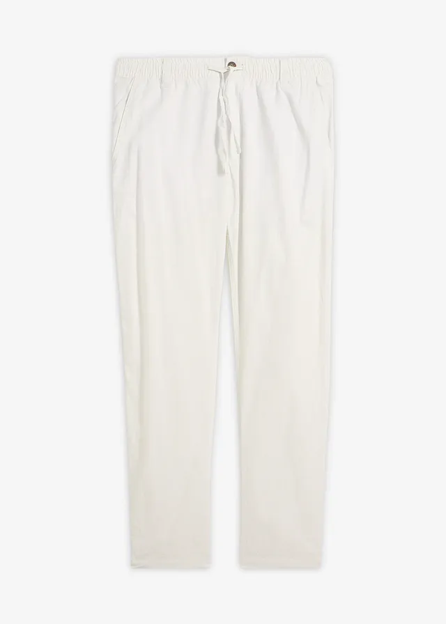 Pantalon chino léger, regular, droit • blanc-gris • Boutique bonprix