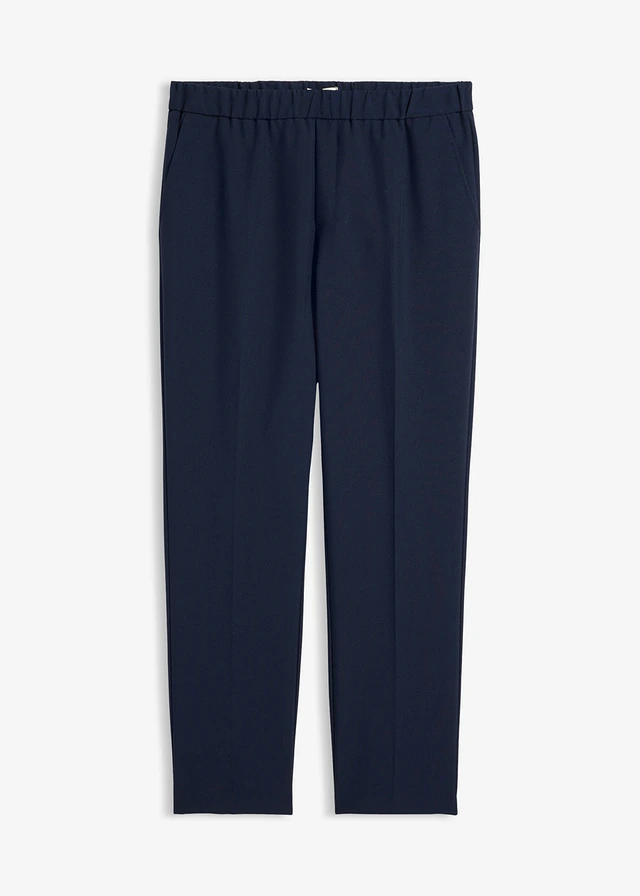 Elegante broek met comfortband, Kleur: inktblauw