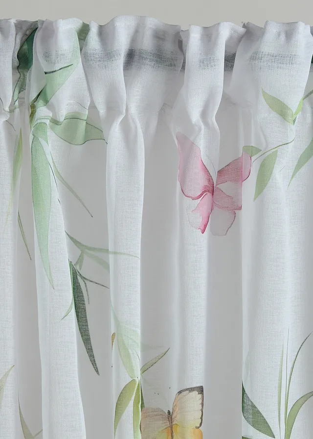 Gordijn met bloemmotief (1 stuk) • wit-meerkleurig • product-page.page-title-suffix