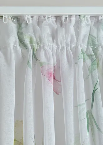 Voilage à imprimé floral (1 pce) • blanc/multicolore • Boutique bonprix