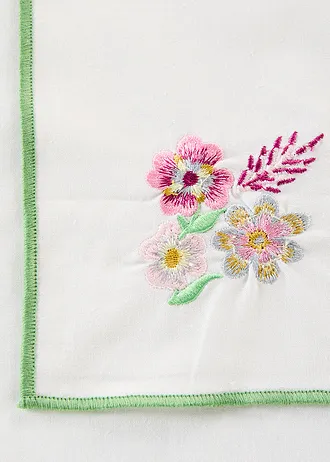 Textil szalvéta bio-pamutból (2 db-os csomag) • fehér/színes • bonprix áruház