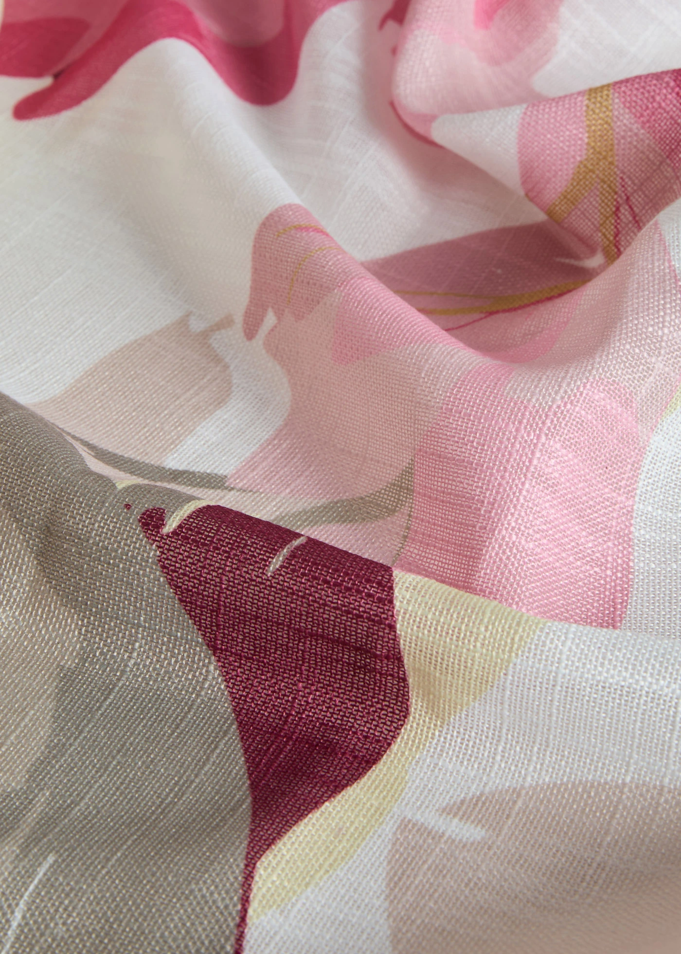 Gordijn met bloemmotief (1 stuk) • wit-vanille-lichtroze • bonprix online shop