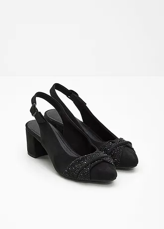 Escarpins slingback Jana largeur H • noir • Boutique bonprix