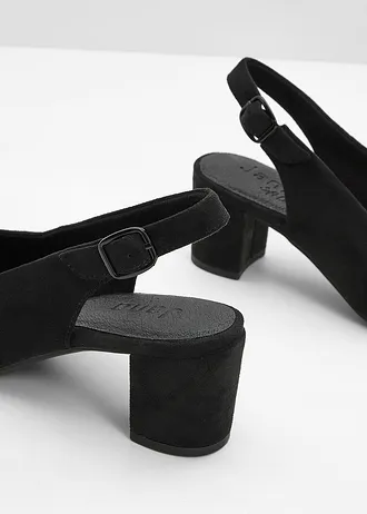 Jana slingback pumps  in comfortabele breedte, Kleur: zwart